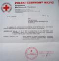 Dokument PCK potwierdzajcy mier Tadeusza